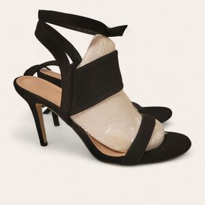 Elegant Black Strappy Women's Heels